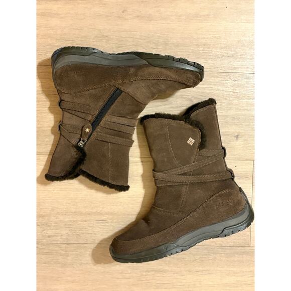 Columbia Namara Size 9.5 Suede Water Resistant Cold Weather Snow Boots EUC - Picture 1 of 10
